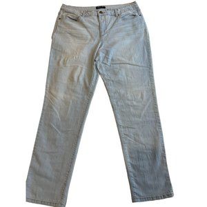 Bandolino Womens Mandie Jeans Straight Leg High Rise UDB22027-CAT Blue Size 14